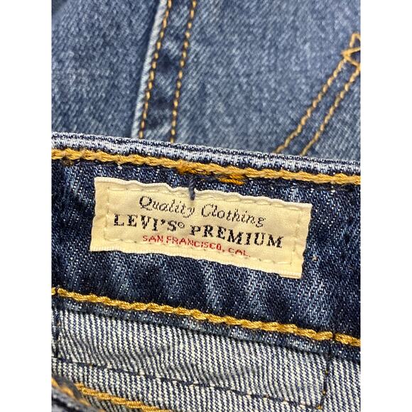 Levi's Low Loose Women's Blue Medium Wash Y2k Straight Leg Denim Jeans Size 28 - Picture 6 of 8